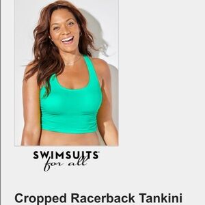 Swimsuits For All Cropped Racerback Tankini